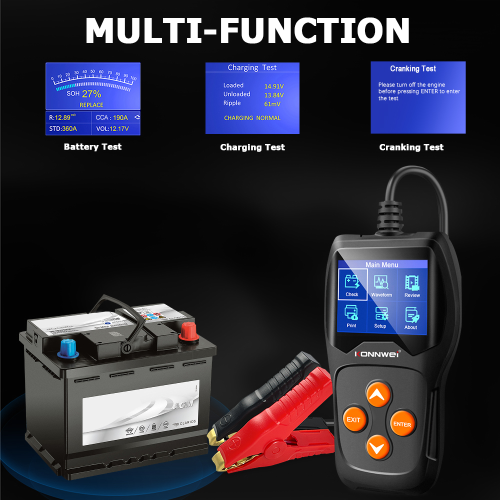 KONNWEI KW600 Professioneller  – Battery Load Tester Bewertung und Preis