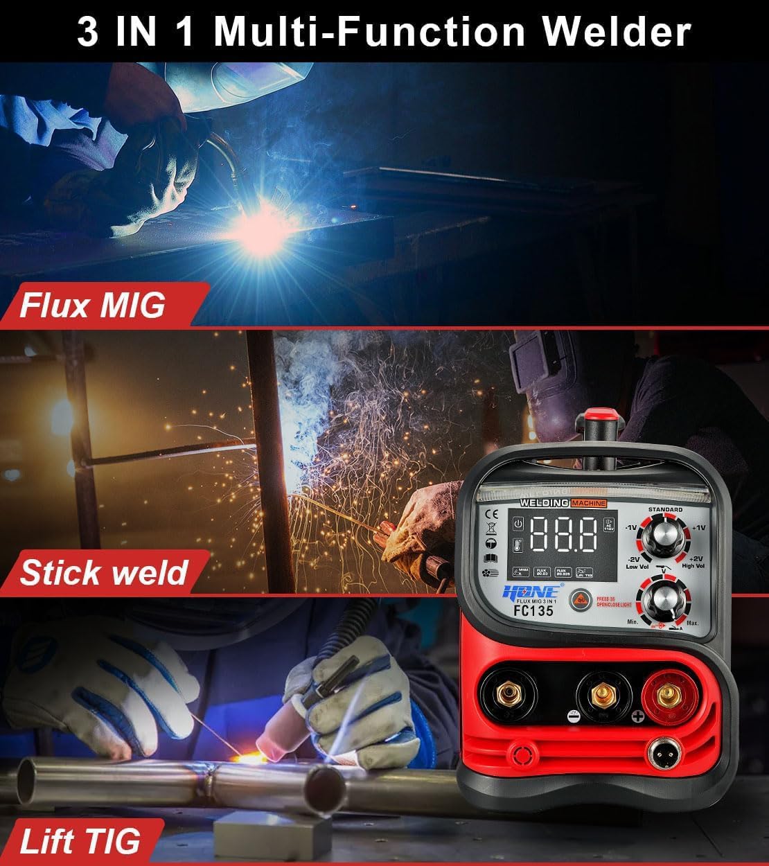 135 Ampere FC135 flussmittelke – Tig Welder Machine Bewertung und Preis