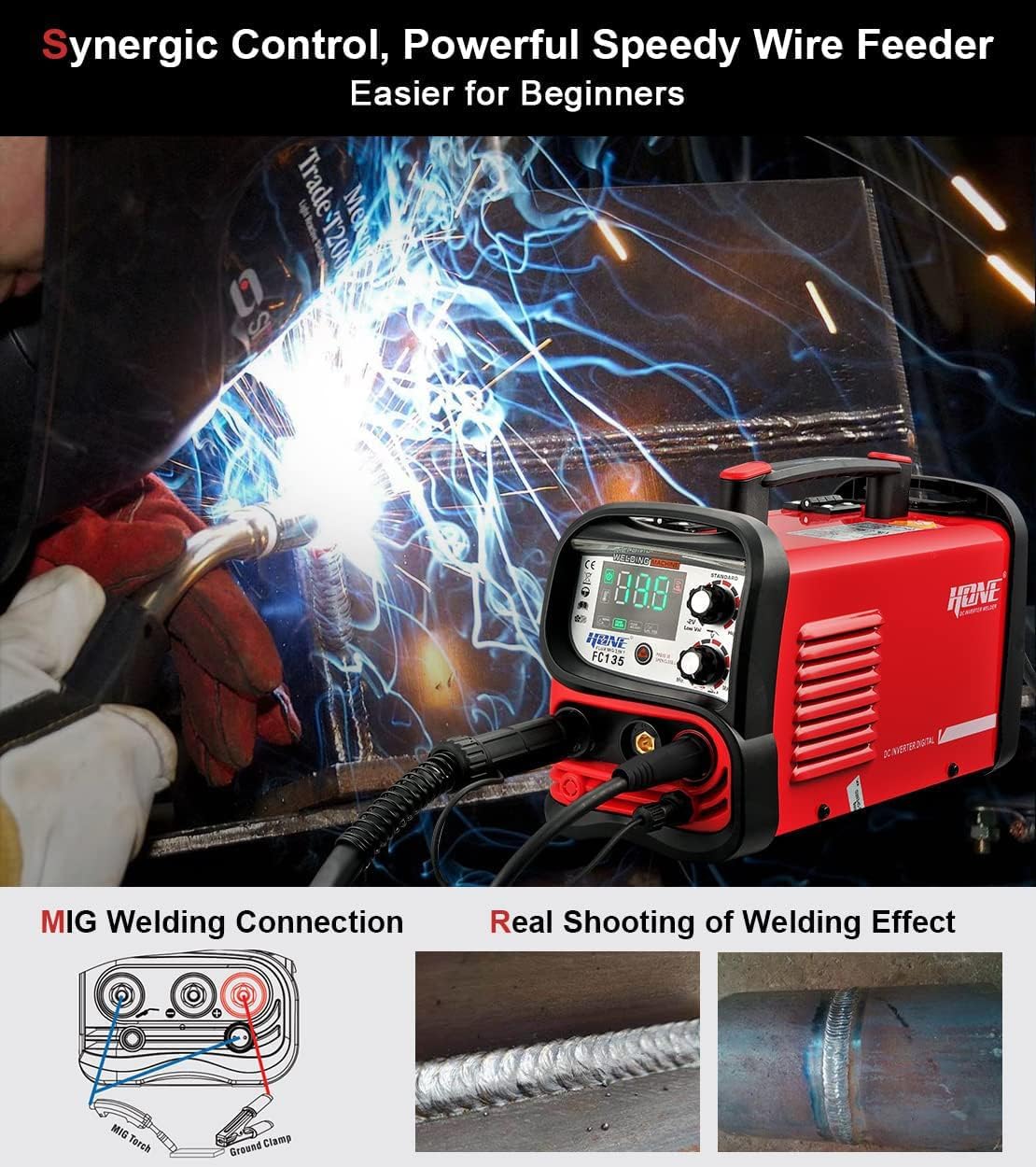 135 Ampere FC135 flussmittelke – Tig Welder Machine Bewertung und Preis