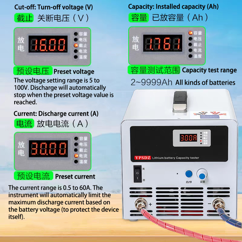100 V 45 A Lithium-Akku-Kapazi – Battery Load Tester Bewertung und Preis