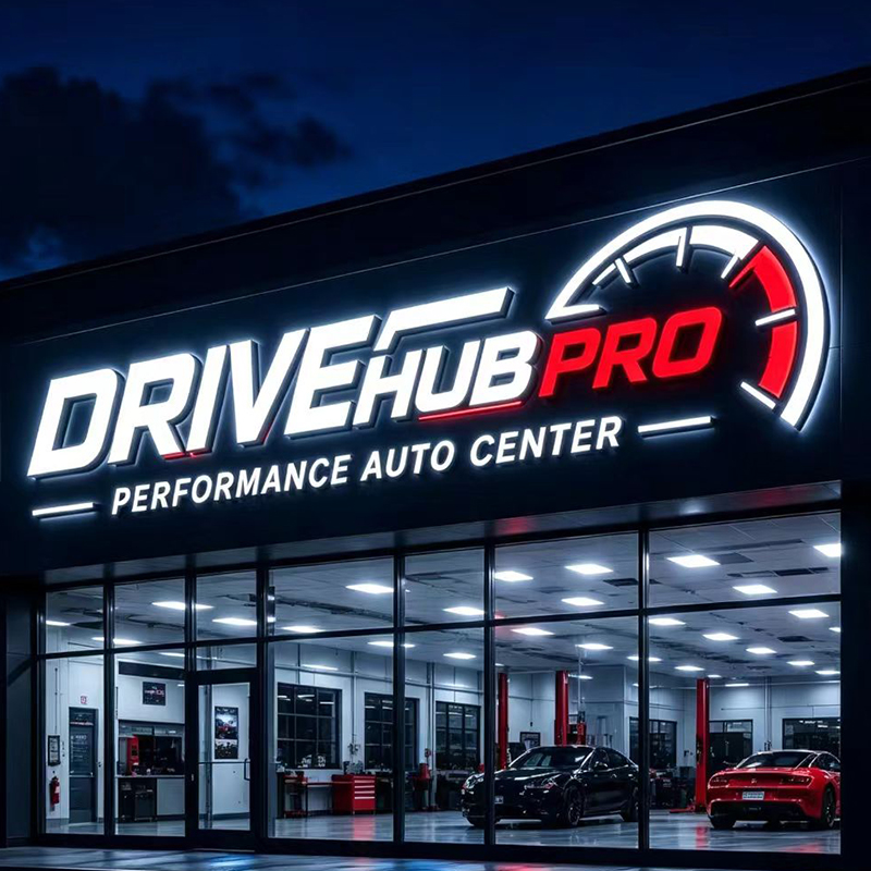 3D Individuelles LED-Beleuchte – Auto Repair Shop Logo Design Bewertung und Preis